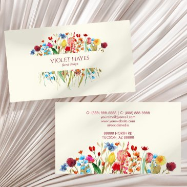 elegant wildflower wild flower floral custom business invitations