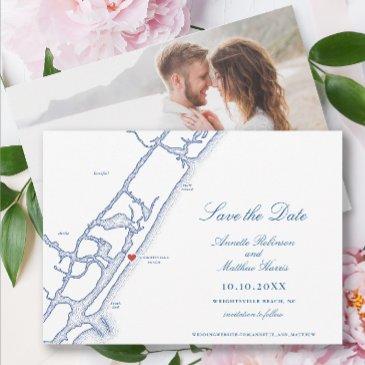 elegant wrightsville beach nc map wedding save the date