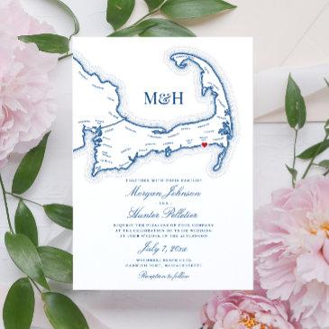 elegant wychmere beach club cape cod wedding invitation