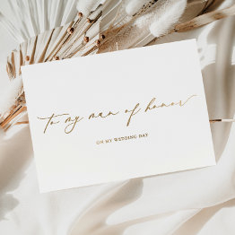 Small Ellesmere To My Man Of Honor Wedding Day Foil Invitations Front View