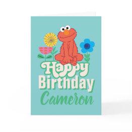 Small Elmo Happy! Invitations Front View