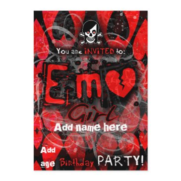 emo girl party invite