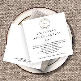 Small Employee Appreciation Day Business Logo Invitation Front View