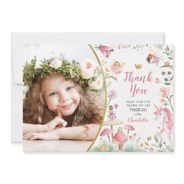 enchanted fairy garden birthday thank you invitations