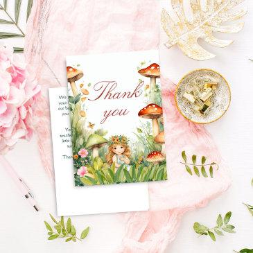 enchanted garden fairy baby shower thank you invitations