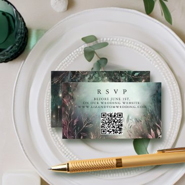 enchanted garden qr code online rsvp wedding enclosure invitations