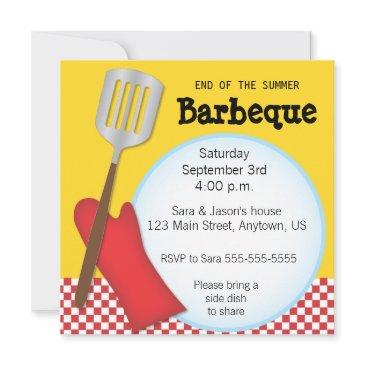 end of the summer barbeque invitation