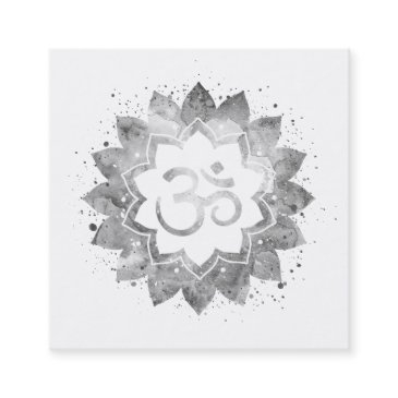 *~* energy healing lotus mandala om aum symbol square business invitations