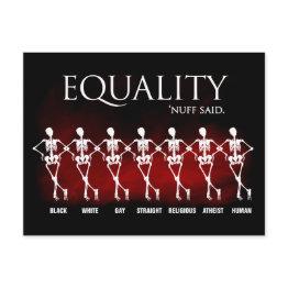 Small Equality. 'nuff Said. Postinvitations Front View