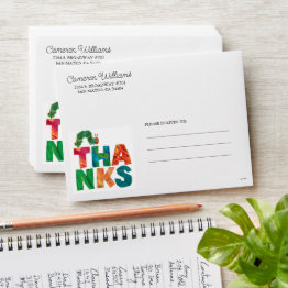 Small Eric Carle | Thanks Caterpillar Envelope Front View
