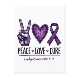 Small Esophageal Cancer Awareness Piece Purple Ribbon Invitation Postinvitations Front View