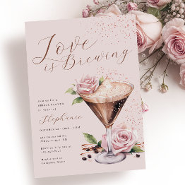 Small Espresso Martini Bridal Shower Invitation Front View