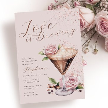 espresso martini bridal shower invitation