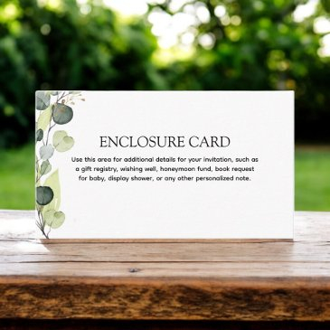 eucalyptus branch greenery botanical enclosure invitations