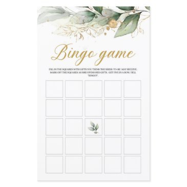 eucalyptus greenery bridal shower bingo game