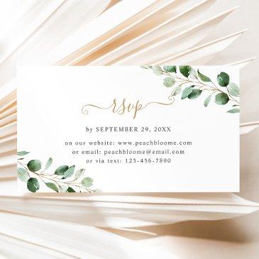 eucalyptus greenery wedding online rsvp invitations