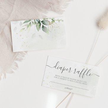 eucalyptus leaves greenery diaper raffle enclosure invitations