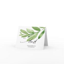 Small Eucalyptus To My Dad On My Wedding Day From Bride Invitations Front View