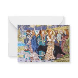 Small Eugene Grasset - Harmony Decorative Panel Note Invitations Front View