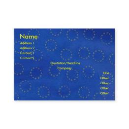 Small Euro Business Invitations Front View