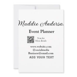 Small Event Planner Add Name Q R Code Details Website Em Invitation Front View