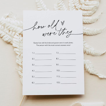 everleigh how old were they bridal shower game invitation