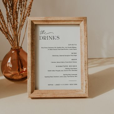 everleigh wedding drink menu invitations