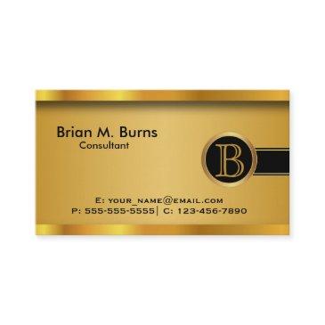 executive black gold | diy monogram business invitations