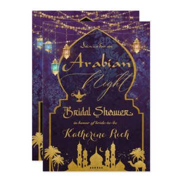 exotic arabian nights lanterns bridal shower invitation