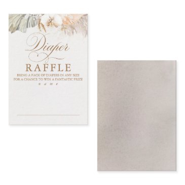 exotic foliage baby shower diaper raffle ticket enclosure invitations