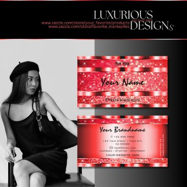 eye catching ruby red glitter spark stars superb business invitations
