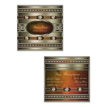 eye catching silver with orange marble patterns square business invitations