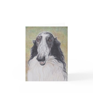 ez the borzoi dog art noteinvitations