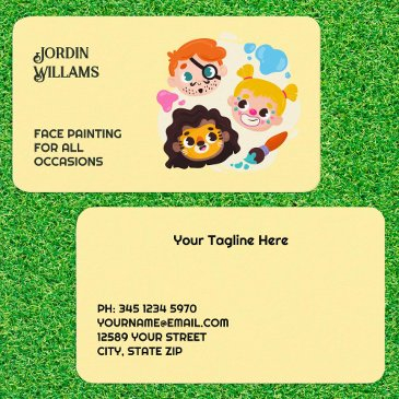 face painting business invitations