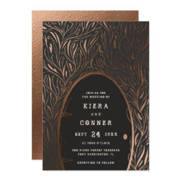 Small Fairy Door Irish Folklore Fairytale Tree Wedding Invitation Front View