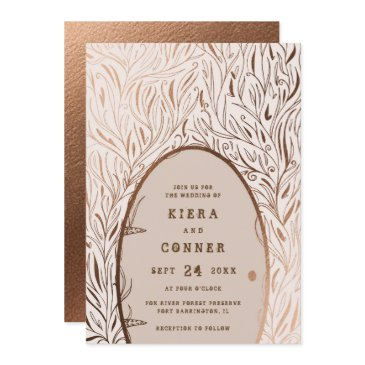 fairy door irish folklore fairytale tree wedding invitation