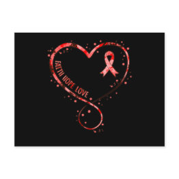 Small Faith Hope Love Heart Disease Awareness Survivor G Announcement Postinvitations Front View