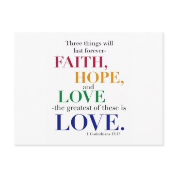 faith, hope, love, the greatest of these is love. postinvitations