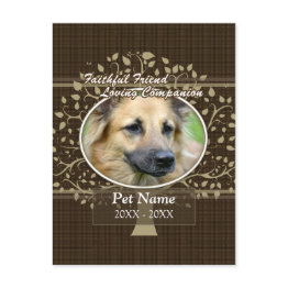 Small Faithful Friend Custom Pet Sympathy Postinvitations Front View