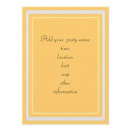 Small Fall Colorful Leaves Blank Invitation Front View
