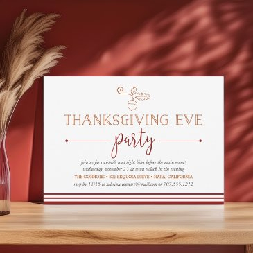 fall feast | thanksgiving eve party invitation