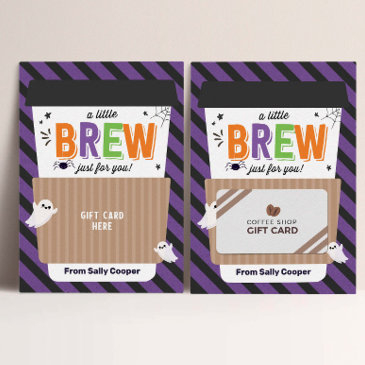 fall teacher halloween coffee gift invitations holder