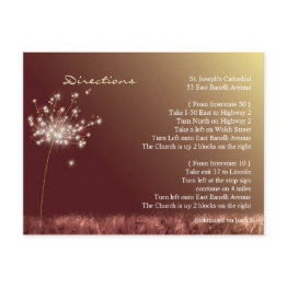 Small Fall Wedding Direction Accommodation Enclosure Postinvitations Front View