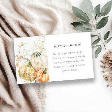 fall wildflower pumpkin display shower baby shower enclosure invitations
