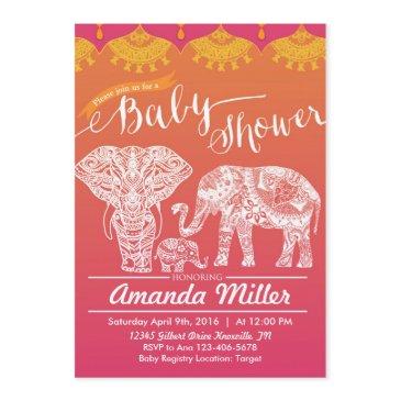 family baby shower - indian inspiration - india invitation