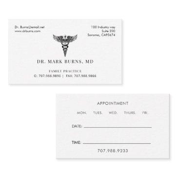 family practice doctor caduceus appointment and business invitations