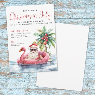 family reunion christmas in july invitation