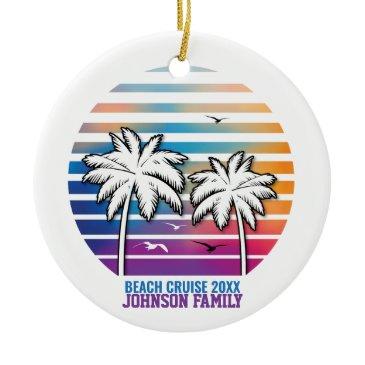 family reunion custom cruise vacation ceramic ornament