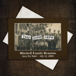 Small Family Reunion Photo Template Announcement Front View