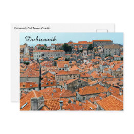 Small Famous Dubrovnik Old Town Roofs - Dalmatia,croatia Postinvitations Front View